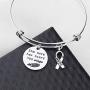 WSNANG Cancer Awareness Bracelet Cancer Survivor Gift She Wore Her Scars Like Wings Bracelet Inspirational Recovery Jewelry Support Cancer Gifts for Her