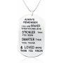 TISDA Always Remember You are Braver Than You Believe Jewelry Necklace/Keyring Stainless Steel Pendant