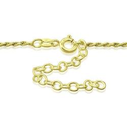 Michael Zweig 925 Sterling Silver Necklace for Women - Diamond Cut Sterling Silver Rope Chain Necklace | Adjustable Length 15-22 in, 1.5 mm Thickness with Spring Ring, Italy Tag