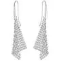 Swarovski Fit Collection Chandelier Dangle Pierced Earrings for Women, Pair of Mesh Triangle White Crystal Earrings with a Rhodium Plated Setting Swarovski Fit Collection Chandelier Dangle Pierced Earrings for Women, Pair of Mesh Triangle White Crystal Earrings with a Rhodium Plated Setting