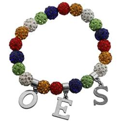 CENWA Order of The Eastern Star OES Jewelry OES Five Colors Beads Bracelet OES Sorority Jewelry Sorority Gifts