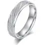 Unisex Comfort Fit Sterling Silver 5mm Sandblasted Finish Ring Patterned Wedding Band