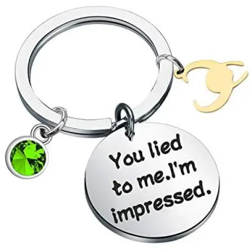 BAUNA Lo ki Jewelry Lo ki Merchandise for Men Lo ki Fans You Lied to Me Im Impressed Comic Inspired Key Ring BAUNA Lo ki Jewelry Lo ki Merchandise for Men Lo ki Fans You Lied to Me Im Impressed Comic Inspired Key Ring