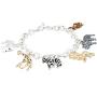 Napier Womens Box Silver Tone Multi Safari Charm Flex Bracelet, One Size