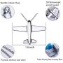 Fanery Sue Stereoscopic Aircraft Model Personalized Necklace Custom Engraved Name Pendant Necklace Pilot Gift