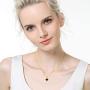 Haiyin Jewelry Lucky Four Leaf Clover Pendant 24K Gold Plated Brass Necklace for Womens Girls Keepsake 18''