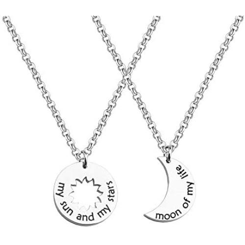 My Sun and Stars Moon of My Life Couple Necklace Game of Thrones Jewelry His & Hers Matching Pendant Necklace Lover Set