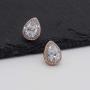 UDORA CZ Tearsdrop Earrings Necklace Jewelry Set for Bridal Bridesmaids