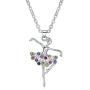 ELOI Ballerina Recital Gifts Multicolor Ballet Dance Necklace Necklaces for Teen Girls Jewelry 16 Inch
