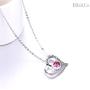 Mothers Day Birthday Gifts for Mom I Love You to the Moon and Back April May Birthstone Necklace Simulated Diamond Emerald Pearl and More stones Necklace for Her Sterling Silver