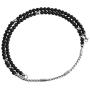 BLEUM CADE Star Wiccan Witch Magical Power Pentagram Pendant Necklace with Black Agate Stone Chain 26''