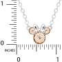 Disney Minnie Mouse Crystal Birthstone Silver Plated Pendant Necklace
