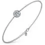 925 Sterling Silver Bracelets, Sparkly Crystal Adjustable Bracelet for Women Girls Thanksgiving Birthday Jewelry Gift