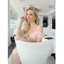 Mariell Dainty 14K Rose Gold Cubic Zirconia Halo Teardrop Pear-Shaped Dangle Earrings - Bridals & Formals