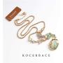 KOCERBACE Retro Style Drops Glaze Chain Necklace Jewelry for Women/Girls, Sweater/T-Shirt Chain