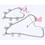 ABONDEVER Butterfly Tennis Choker Necklace Punk Hip Hop Bling Iced Cute Dainty Link Chain Alloy Crystal Zircon Bracelet Jewelry Set Gift for Women Girls