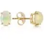 Galaxy Gold 14k Solid Yellow Gold Stud Earrings with Natural Opals 0.90 ctw High Polished Stud Earrings Galaxy Gold 14k Solid Yellow Gold Stud Earrings with Natural Opals 0.90 ctw High Polished Stud Earrings