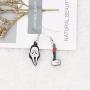 WSNANG Friday The 13th Inspired Jewelry Horror Scary Theme Movie Cartoon Logo Earrings Horror Movie Gift