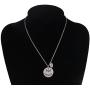 ZUOBAO Hand Stamped Disc Fighter Warrior Semicolon Necklace