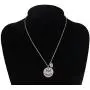 ZUOBAO Hand Stamped Disc Fighter Warrior Semicolon Necklace ZUOBAO Hand Stamped Disc Fighter Warrior Semicolon Necklace