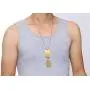 Vnox Free Engraving Mens Stainless Steel Double Dog Tag Pendant Necklace,Black/Gold Plated,Free Chain 24''
