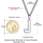 GoldChic Men Initial Letter Necklace,Stainless Steel/18K Gold Plated/Black Rhodium Plated SablonUp Jersey Athletes Alphabet Necklace with 4mm Adjustable Cuban Chain 22''+2'' Sport Jewelry,with Gift Box