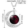 JUSZXY Dainty Galaxy Crescent Half Moon 12 Constellation Necklace,Astrology Sign Horoscope Zodiac Pendant Necklaces Jewelry Mothers Day for Women Mom her