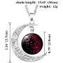 JUSZXY Dainty Galaxy Crescent Half Moon 12 Constellation Necklace,Astrology Sign Horoscope Zodiac Pendant Necklaces Jewelry Mothers Day for Women Mom her
