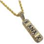 BLINGFACTORY Hip Hop Iced Lab Diamond Xanax Pendant & 4mm 24'' Rope Chain Necklace