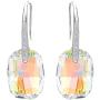 EleQueen 925 Sterling Silver CZ Rectangle Hook Drop Earrings Made with Crystals
