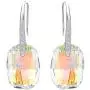 EleQueen 925 Sterling Silver CZ Rectangle Hook Drop Earrings Made with Crystals