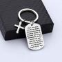 WSNANG Bible Verse Prayer Keychain Religious Gifts Christian Jewelry Bible Cross Charm Inspirational Cross Religious Gifts