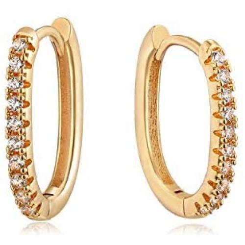 MYEARS Women Gold Huggie Hoop Earrings Bead Ball Spike Star Diamond CZ Sleeper Dangle Drop 14K Gold Filled Tiny Boho Beach Simple Delicate Handmade Hypoallergenic Jewelry Gift