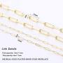 Gold Layered Choker Necklace for Women 18K Gold Plated Moon Star Angel Lion Coin Charm Paperclip Link Chain Necklace Pendant Minimalist Jewelry for Women Girls