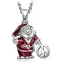 NINAQUEEN Charms Gifts Santa Claus 925 Sterling Silver Pendant Necklace with Peace Sign, Jewelry Gifts for Her Birthday Gift for Women Girl