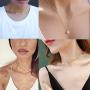 Dremcoue 12 Pcs Layered Choker Necklace for Women Girls Handmade Dainty Chain Necklace Set Pearl Coin Circle Bar Moon CZ Star Pendant Necklace