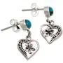 NOVICA .925 Sterling Silver and Reconstituted Turquoise Heart Dangle Earrings, Frangipani Hearts NOVICA .925 Sterling Silver and Reconstituted Turquoise Heart Dangle Earrings, Frangipani Hearts