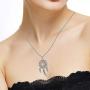 Waysles Dream Catcher Necklace for Women, S925 Sterling Silver Pendant with Moon and Feather Necklace Lucky Jewelry Gifts for Her
