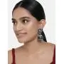 Aheli Intricate Floral Design Crafted Ethnic Wedding Wear Silver Tone Oxidize Enamel Jhumki Dangle Earrings Indian Ethnic Fashion Jewelry for Women Aheli Intricate Floral Design Crafted Ethnic Wedding Wear Silver Tone Oxidize Enamel Jhumki Dangle Earrings Indian Ethnic Fashion Jewelry for Women