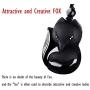 COMPONALL Fox Obsidian Necklace for Women,Fox Jewelry for Girls Gemstone Necklaces Pendant for Women Healing Crystal Necklace Protection Amulet Charm for Girls