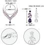 EVER FAITH Womens Austrian Crystal Decorative Leaf Teardrop Necklace Earrings Set