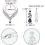 EVER FAITH Womens Austrian Crystal Decorative Leaf Teardrop Necklace Earrings Set EVER FAITH Womens Austrian Crystal Decorative Leaf Teardrop Necklace Earrings Set