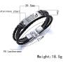COMTRUDE to My Daughter Bracelets, Stainless Steel Leather Inspirational Wristband, Daughter Bracelet from Mom and Daddy, Love Daughter Best Gift (Brown and Black)