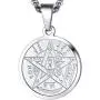 PROSTEEL Tetragrammaton Pentacle Necklace, Customize Available, Eliphas Levis Pentagram Protection, Amulet Wiccan, Magical,The Ancient Power Name of God