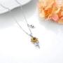IEFSHINY I Love You Necklace 100 Languages with Initial, You are My Sunshine Sunflower Necklace Jewelry Mothers Valentines Day Gifts for Women Girls Friend Daughter Mom