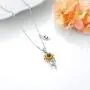 IEFSHINY I Love You Necklace 100 Languages with Initial, You are My Sunshine Sunflower Necklace Jewelry Mothers Valentines Day Gifts for Women Girls Friend Daughter Mom