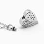 ATOP Angel Heart Wings Ashes Keepsake Cremation Memorial Urn Necklace,Carved Locket Stainless Steel Keepsake Waterproof Memorial Pendant for Love,with Tool