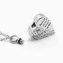 ATOP Angel Heart Wings Ashes Keepsake Cremation Memorial Urn Necklace,Carved Locket Stainless Steel Keepsake Waterproof Memorial Pendant for Love,with Tool