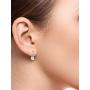 18K Yellow Gold or Rhodium Plated 925 Sterling Silver Cubic Zirconia Stud Earrings, Drop Earrings and Hoop Earrings Jewelry Set