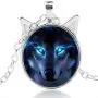 mea Wolf Head Pendant, Unisex Wolf Necklace Cabochon Long Chain Animal Necklace Car Wolf Pendant Charm Jewelry mea Wolf Head Pendant, Unisex Wolf Necklace Cabochon Long Chain Animal Necklace Car Wolf Pendant Charm Jewelry